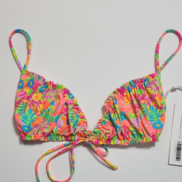 White Fox Boutique Other - White Fox Swim Keep Glowing Bikini Top Tropicana Print XL NWT